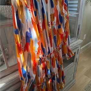 Colorful Abstract Print Women's Dress